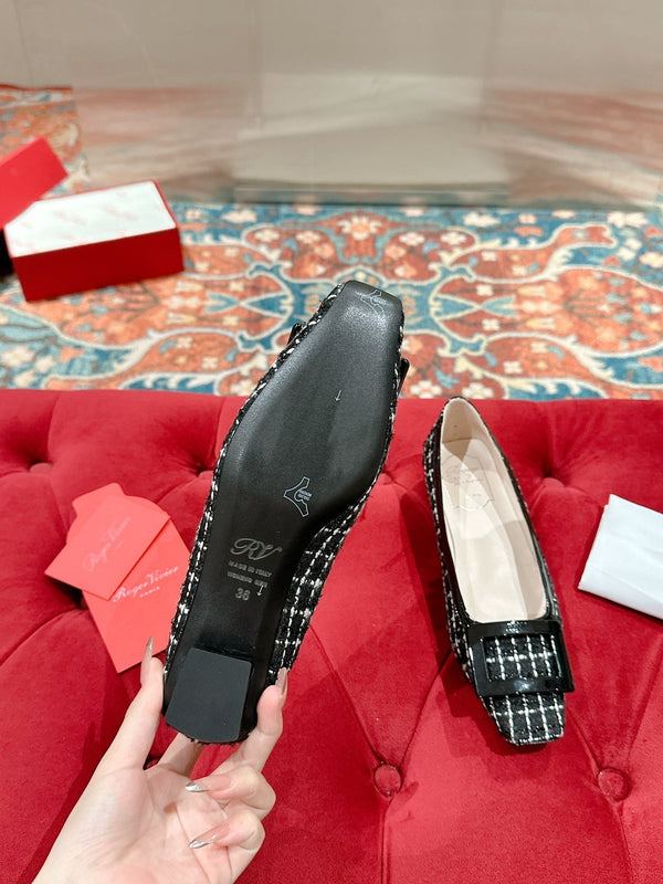 Viv Flats Shoe Black Original Custom Material 247133