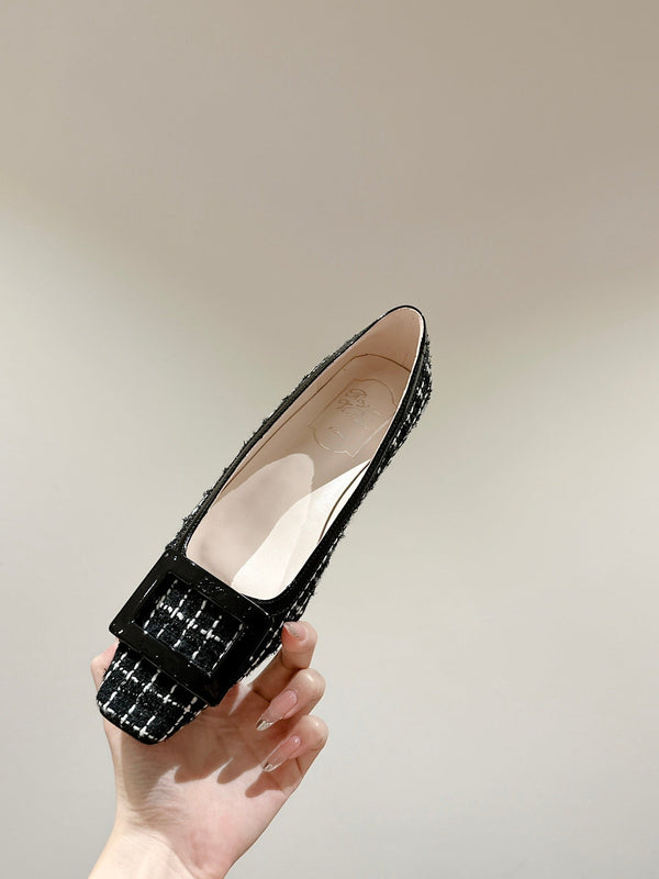 Viv Flats Shoe Black Original Custom Material 247133