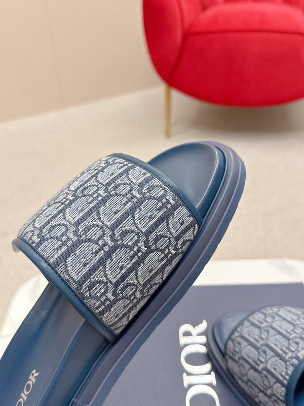 CD Aqua Sandals Blue Oblique printed fabric 476665