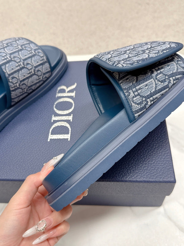 CD Aqua Sandals Blue Oblique printed fabric 476665