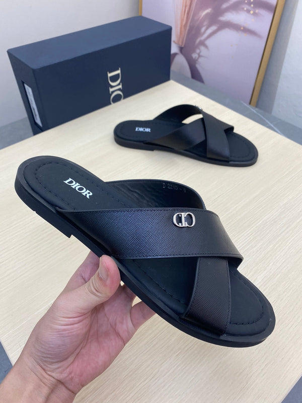 CD ALIAS ICON SANDAL BLACK CALFSKIN