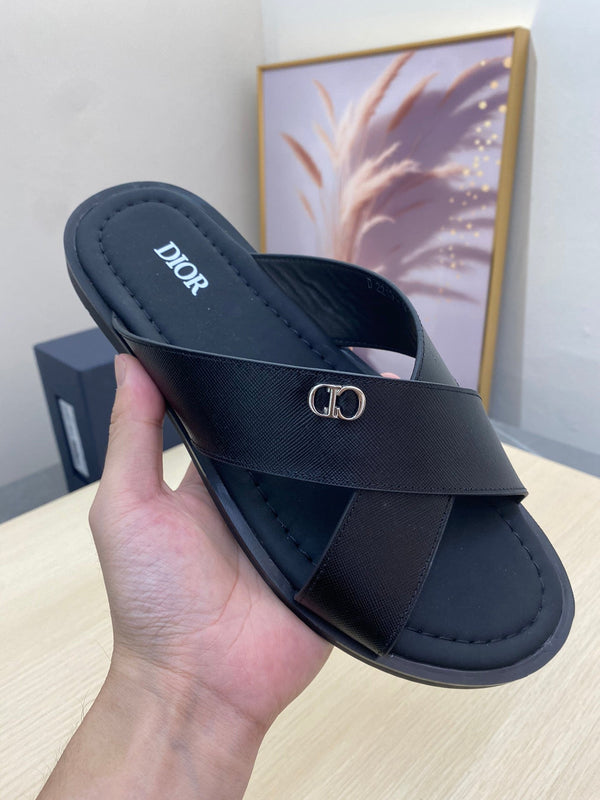 CD ALIAS ICON SANDAL BLACK CALFSKIN