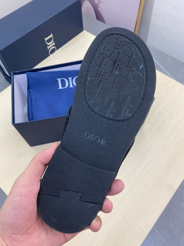 CD ALIAS SANDAL BLACK MONOGRAM JACQUARD