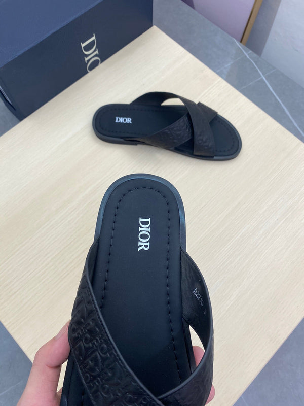 CD ALIAS SANDAL BLACK MONOGRAM CALFSKIN