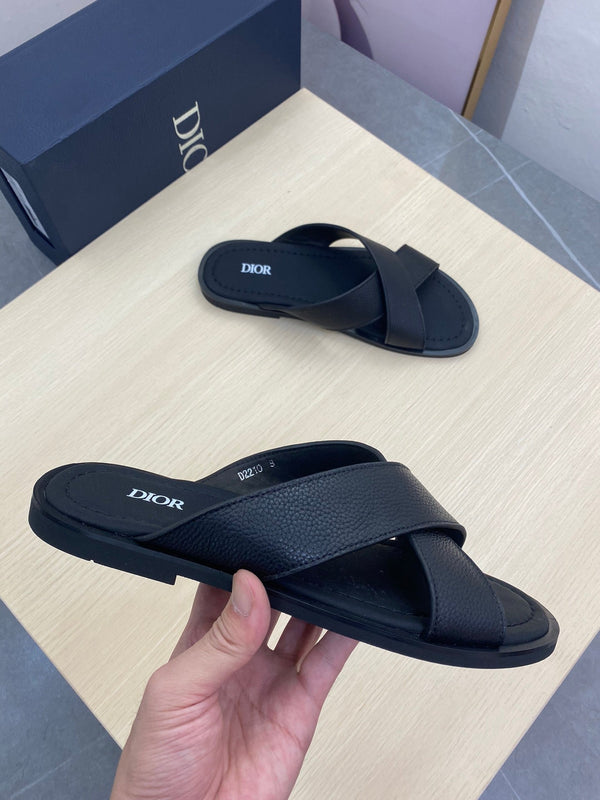 CD ALIAS SANDAL BLACK GRAINED CALFSKIN