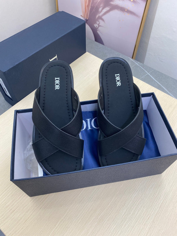 CD ALIAS SANDAL BLACK GRAINED CALFSKIN