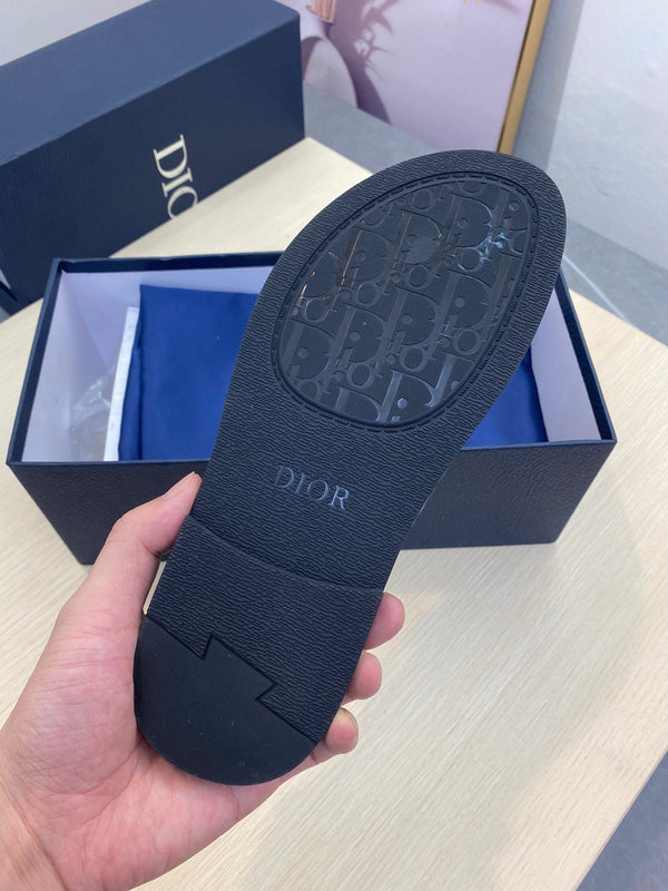 CD ALIDAS FLIP-FLOPS BLACK MONOGRAM CALFSKIN