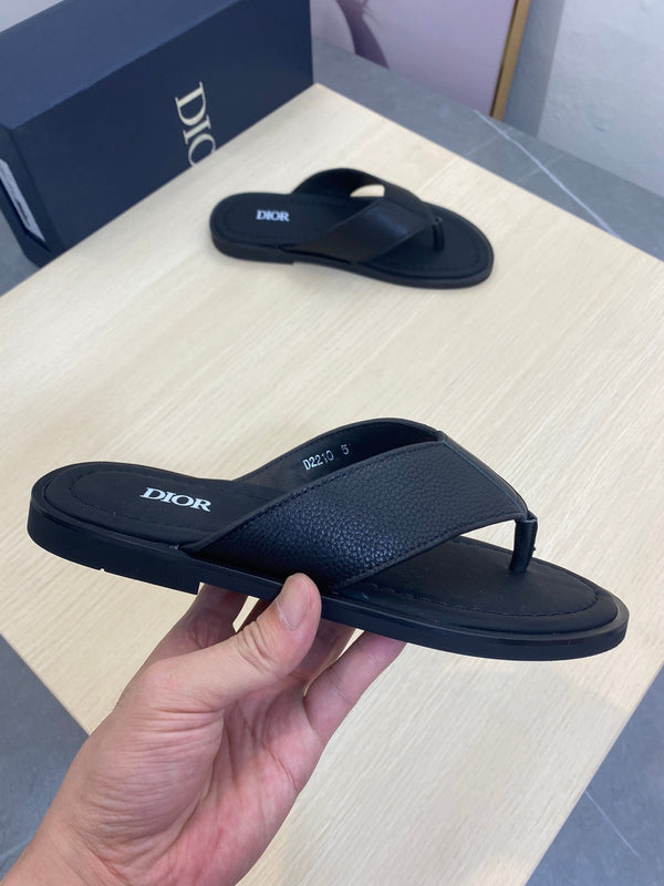 CD ALIDAS FLIP-FLOPS BLACK GRAINED CALFSKIN