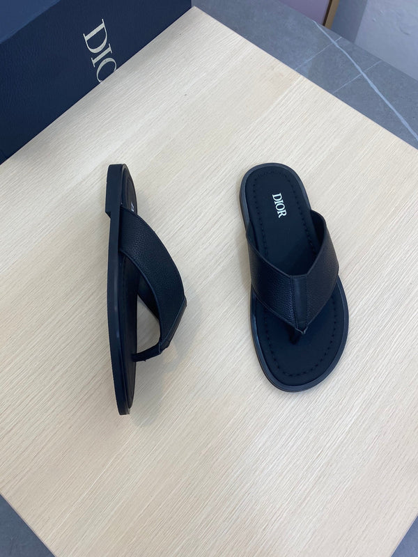 CD ALIDAS FLIP-FLOPS BLACK GRAINED CALFSKIN