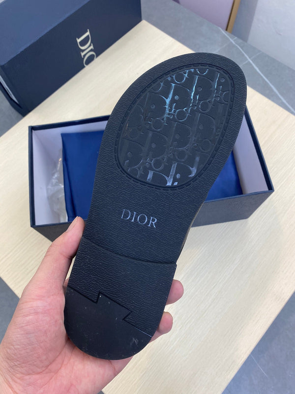 CD ALIDAS FLIP-FLOPS BLACK GRAINED CALFSKIN