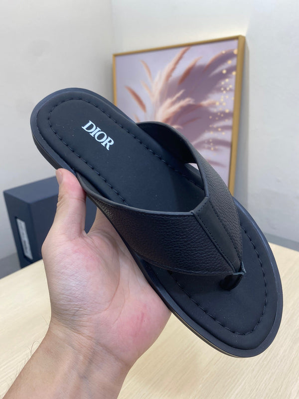 CD ALIDAS FLIP-FLOPS BLACK GRAINED CALFSKIN