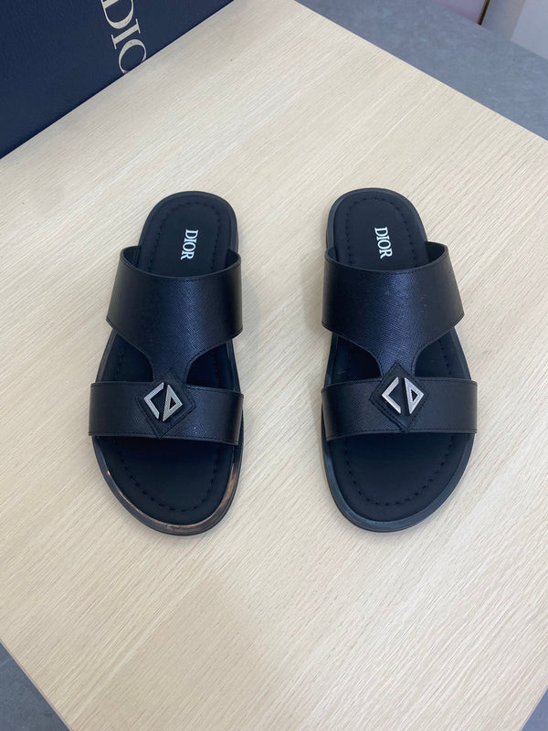 CD ALIDAS CROSS SANDAL BLACK CALFSKIN