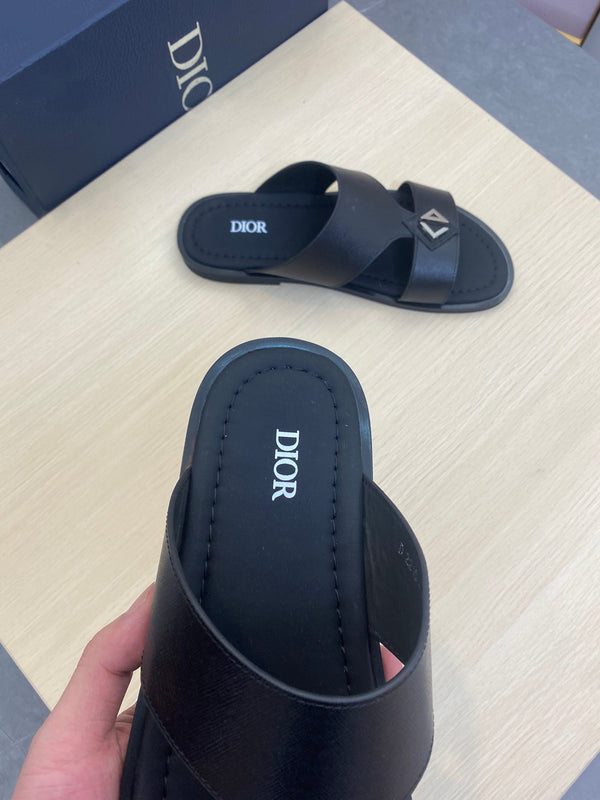 CD ALIDAS CROSS SANDAL BLACK CALFSKIN