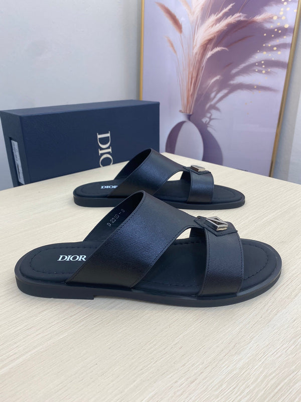 CD ALIDAS CROSS SANDAL BLACK CALFSKIN