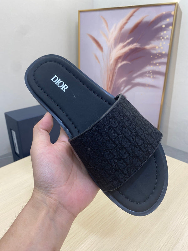 CD SLIDE ALIDAS SLIPPER BLACK JACQUARD