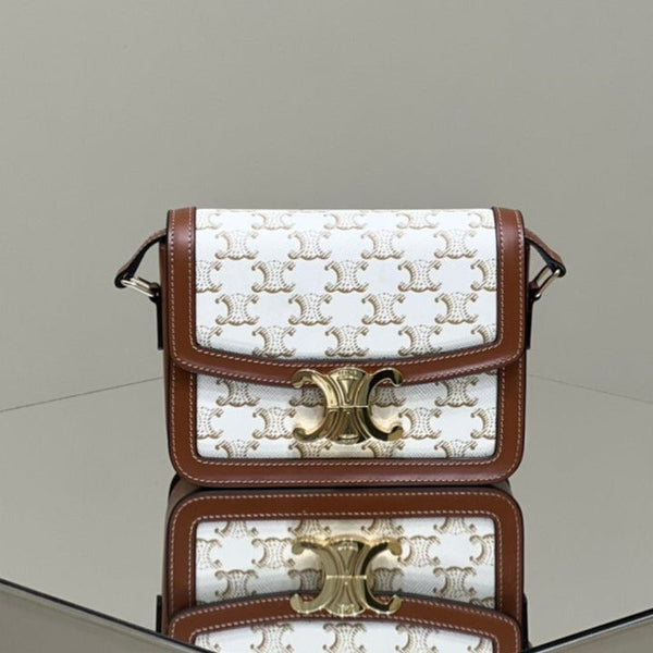 CLASSIQUE TRIOMPHE 22 PELLE DI VITELLO BIANCO MARRONE