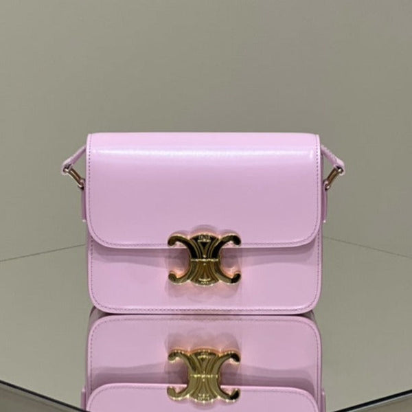 MINI CLAUDE 22 PELLE DI VITELLO LUCIDA ROSA CHIARO