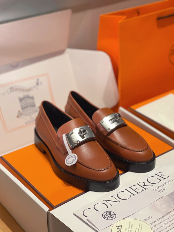 HM Destin Loafer In Caramel Calfskin 100176