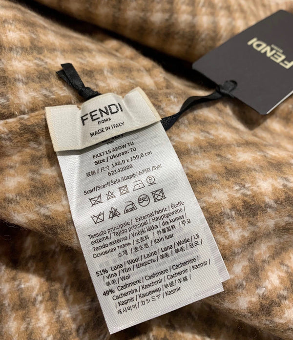 PONCHO FF 160 CM IN CASHMERE E LANA BEIGE