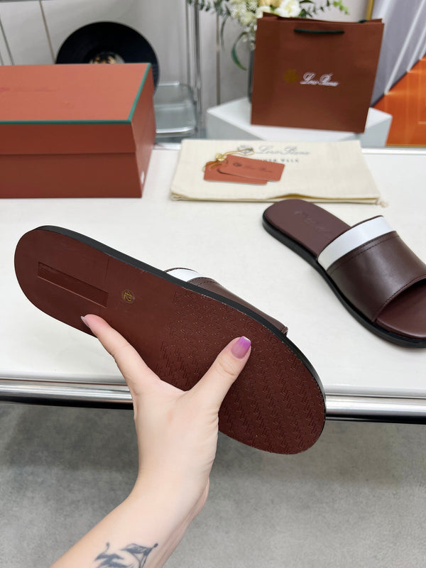 LP SLIPPER PATHON CHOCOLATE CALFSKIN