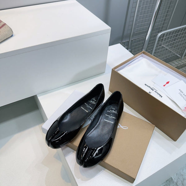 CL x Maison Margiela Ballerina Flats Black Patent Leather 639689