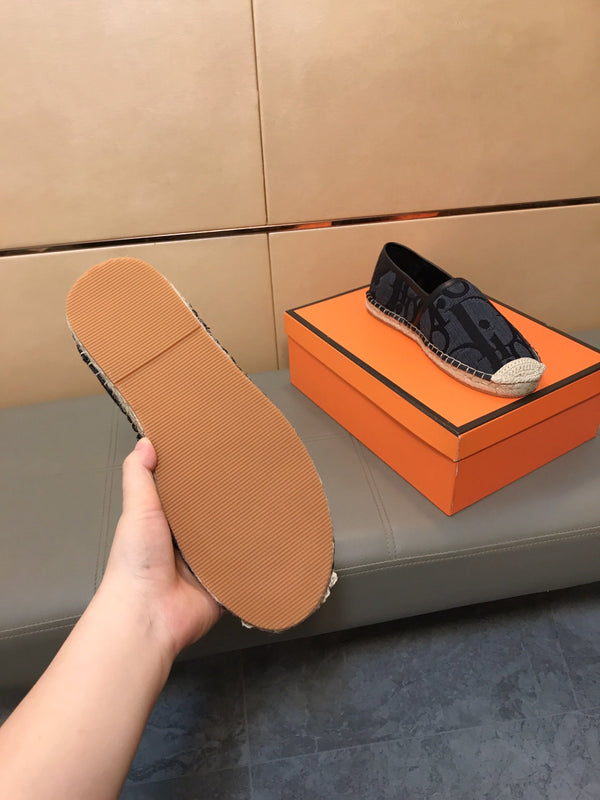 CD PARADISE ESPADRILLE LOAFER BLACK MONOGRAM JACQUARD