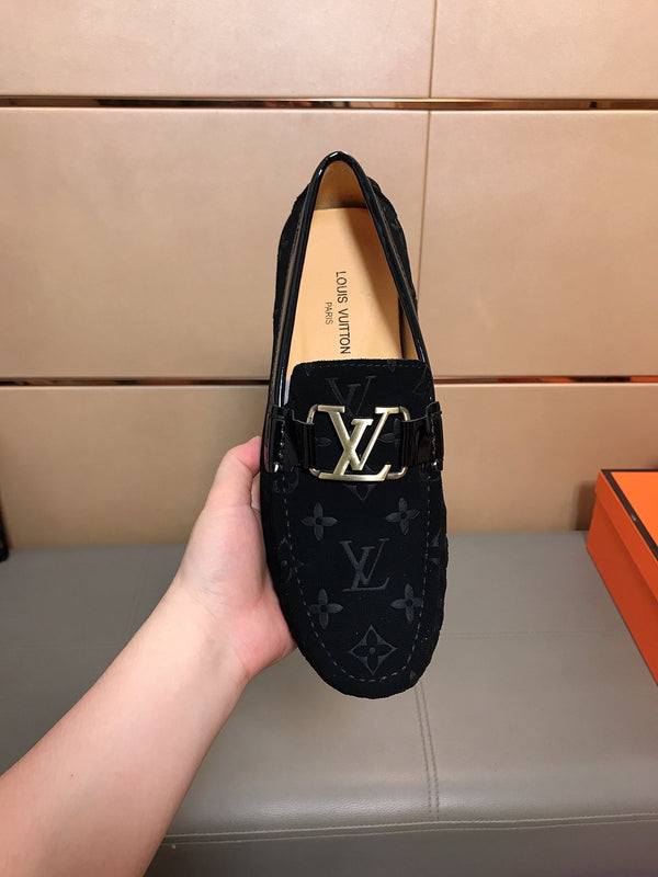LV LOAFERS IN BLACK MONOGRAM SUEDE