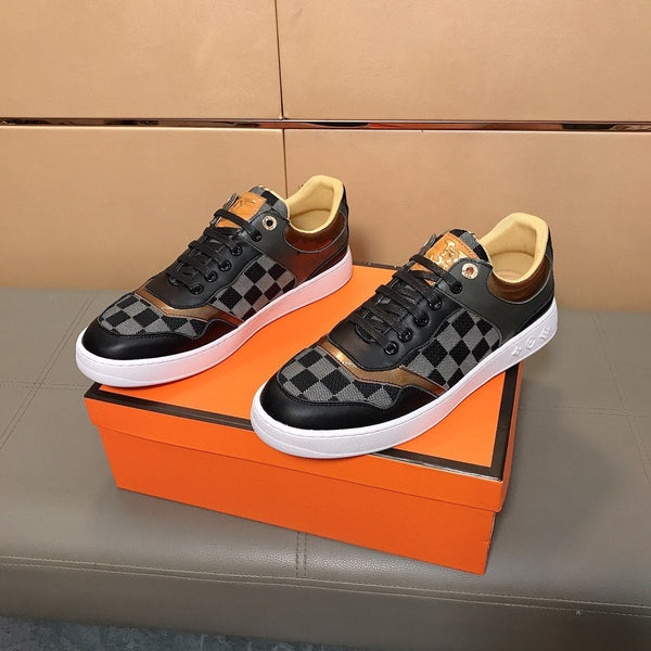 LV TRAINER BLACK CALFSKIN AND DAMIER CANVAS