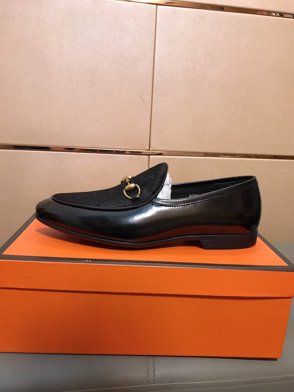 GG Men's Horsebit Loafer Black Patent Leather 541588