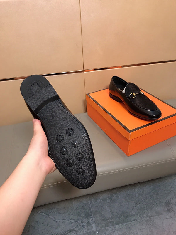 GG Men's Horsebit Loafer Black Patent Leather 541588