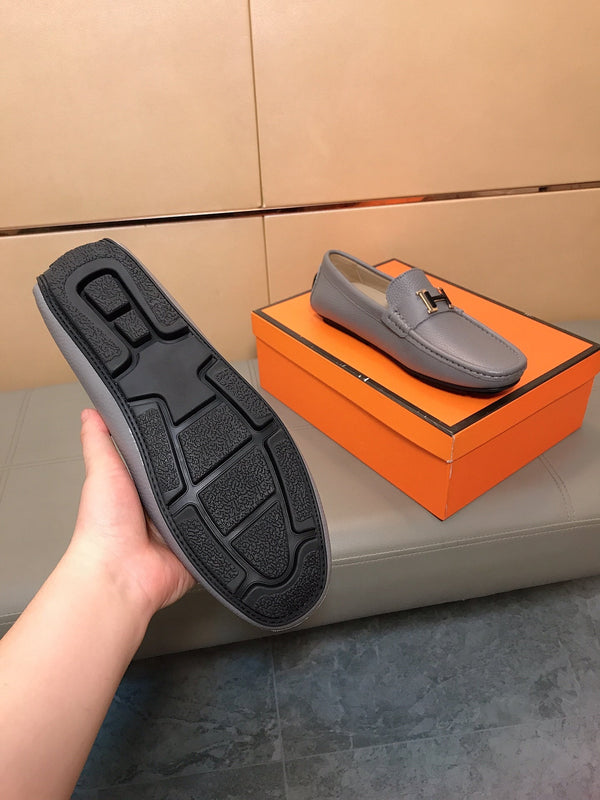 HM Men's Loafer Grey Cowhide 523199