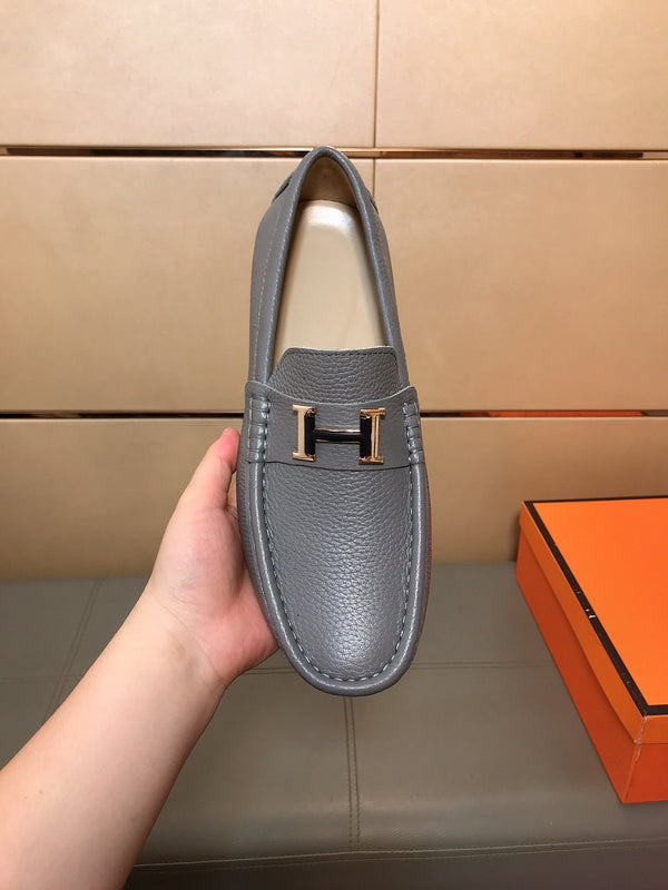 HM Men's Loafer Grey Cowhide 523199