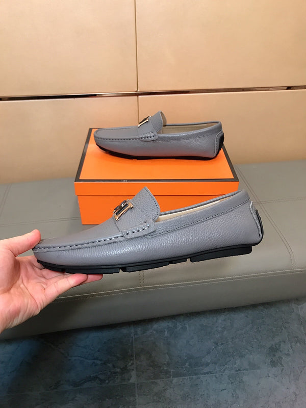 HM Men's Loafer Grey Cowhide 523199
