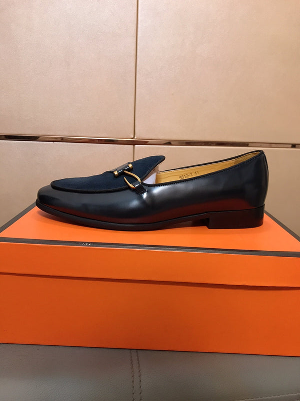 GG Men's Leather Loafer Black Cowhide 721602