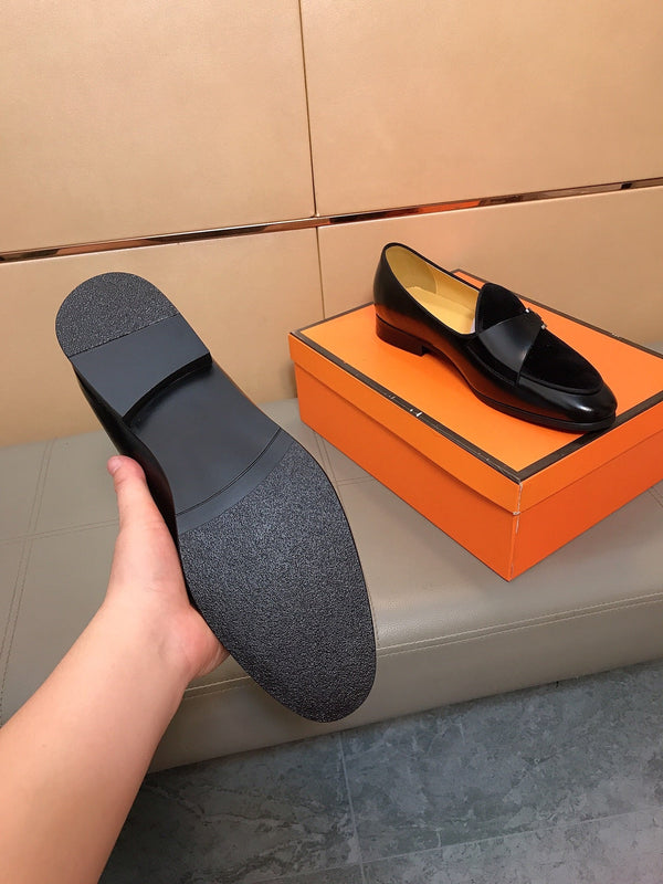 GG Men's Leather Loafer Black Cowhide 721602