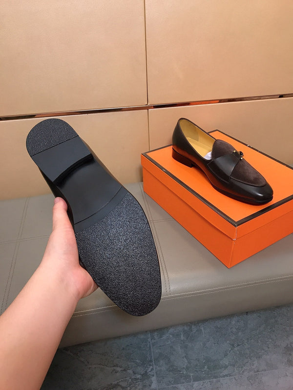 GG Men's Leather Loafer Black Cowhide 721602