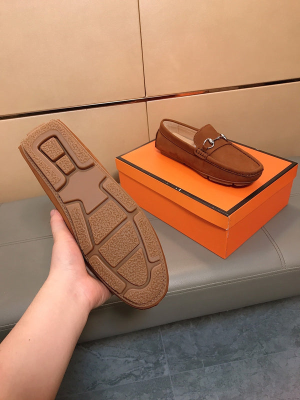 GG Men's Flat Loafer Brown Suede 523213