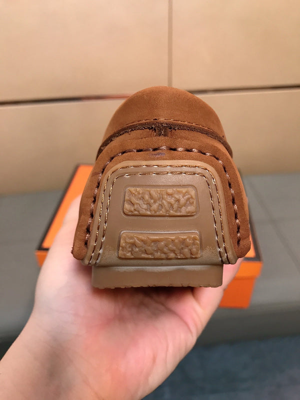 GG Men's Flat Loafer Brown Suede 523213