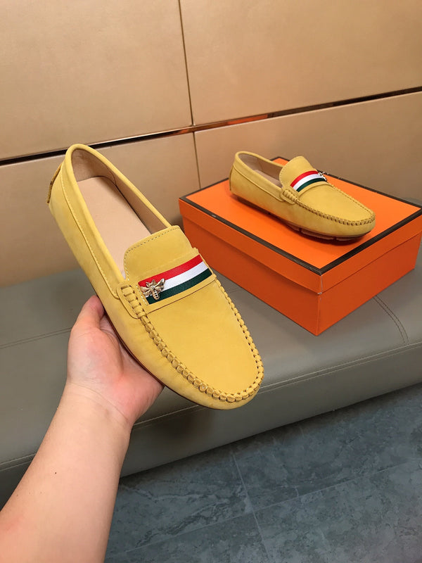 GG Men's Loafer Yellow Suede 526674