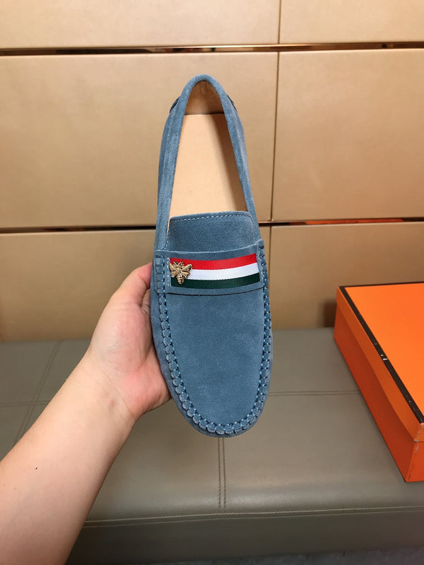 GG Men's Loafer Blue Suede 526678