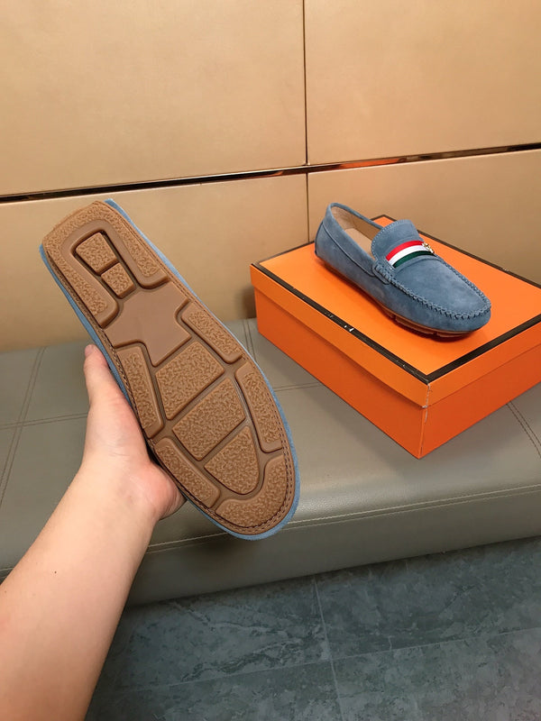 GG Men's Loafer Blue Suede 526678