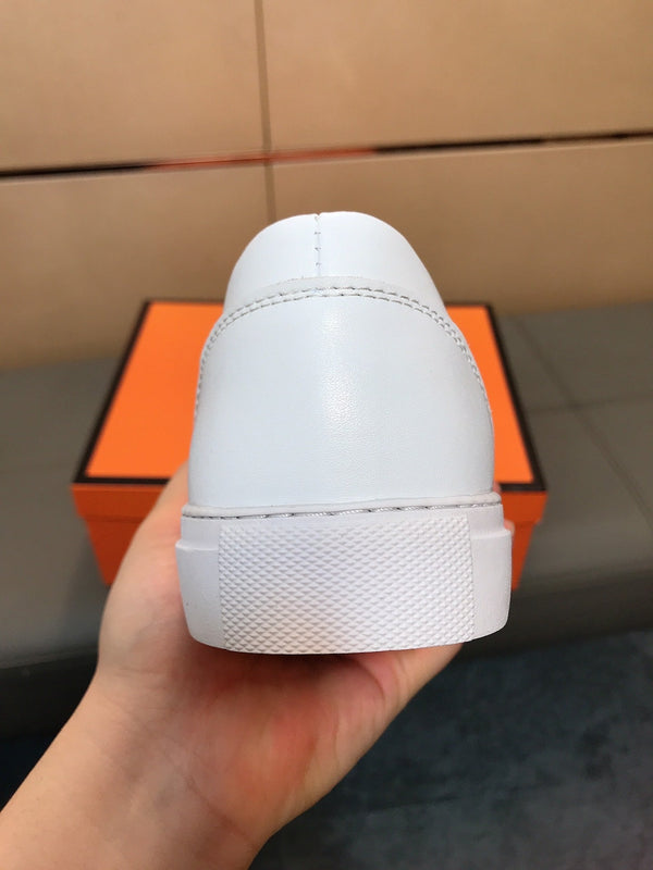 Mocassini da uomo HM in tessuto stampato arancione e gomma 590007