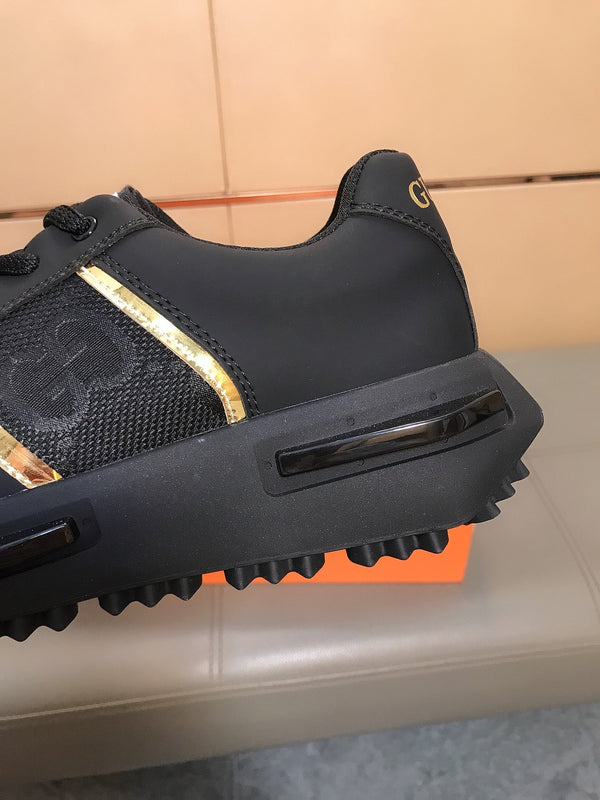 GG Men's Sneaker Black Cowhide 735852