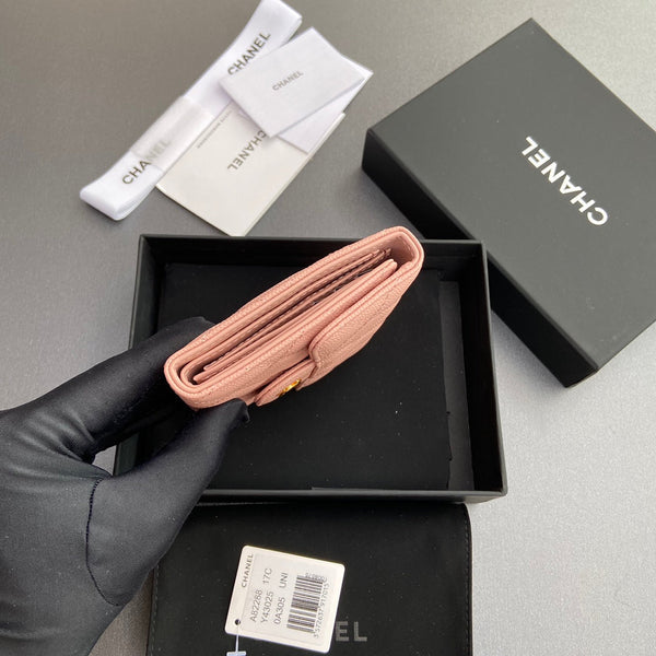 CC 82288 Classic Flap Wallet Light Pink Caviar GHW 229888