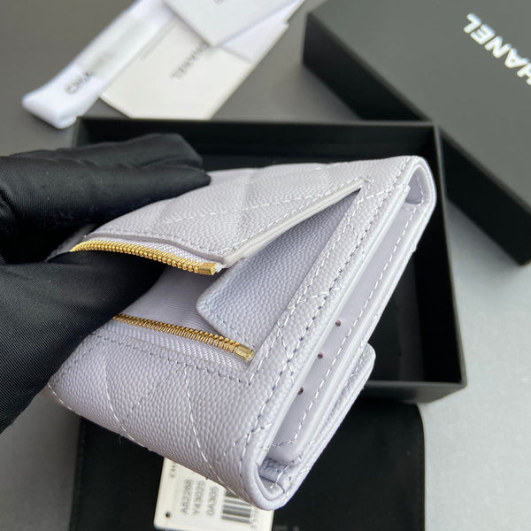 CC 82288 Classic Flap Wallet White Caviar GHW 229894