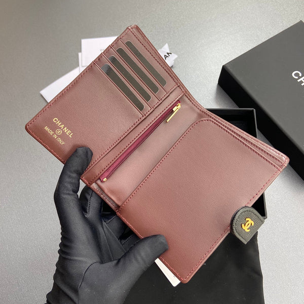 CC 96066 Compact Wallet Black Caviar GHW 234613