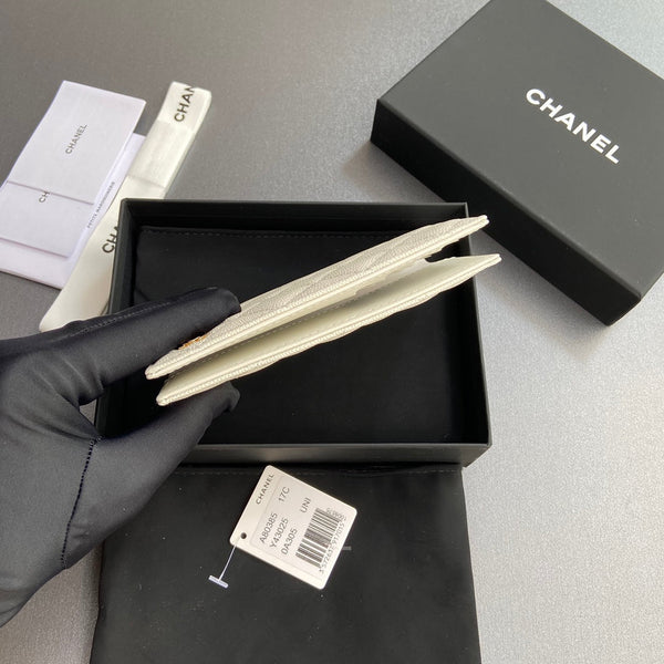 CC Passport Holder White Caviar 234705