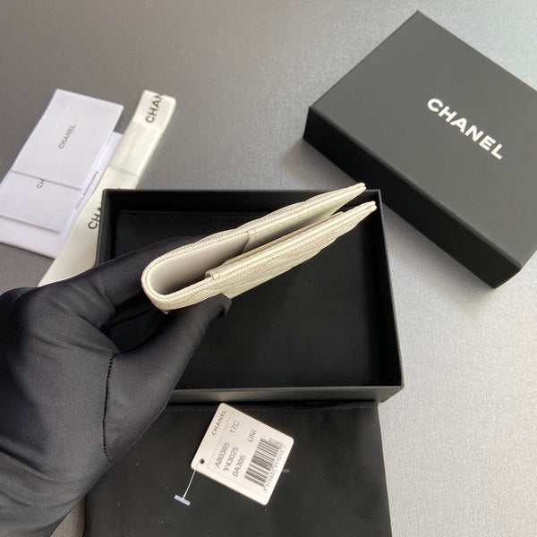 CC Passport Holder White Caviar 234705