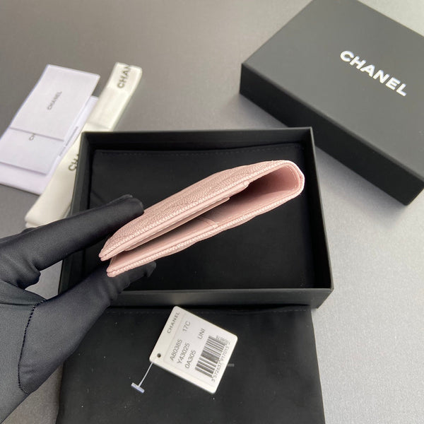 CC Passport Holder Light Pink Caviar 234707