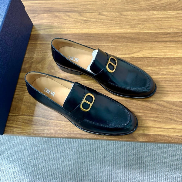 Mocassino CD Timeless in pelle bovina nera e oro 638619